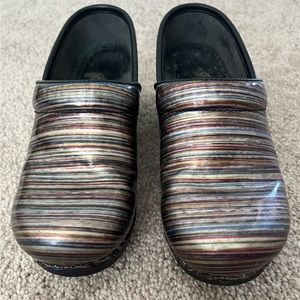 Dansko mule/clogs multi-stripe SZ 36 or 5.5-6 US